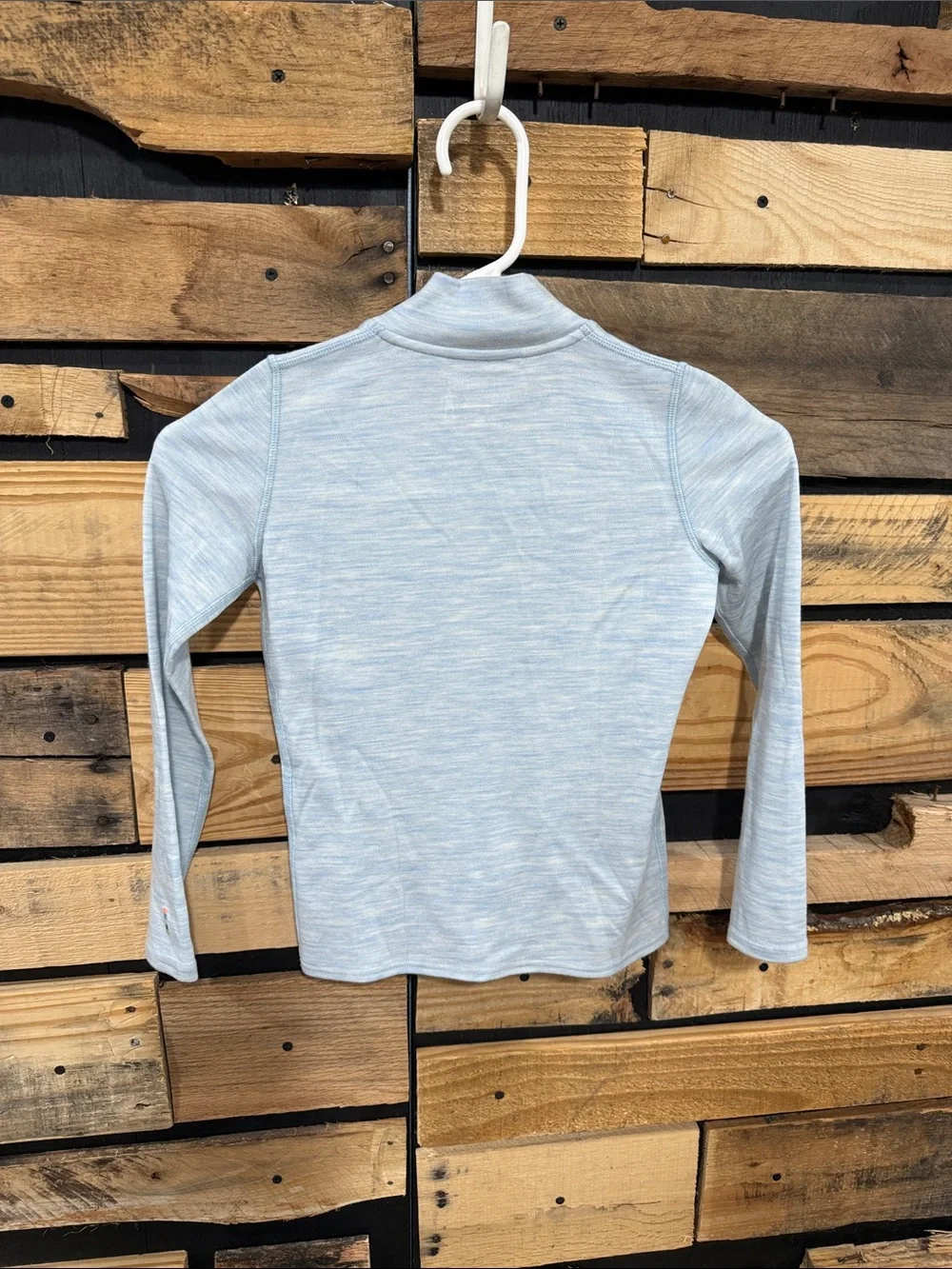 Smartwool Girls Small Merino 250 Base Layer Quarter-Zip Top, Blue